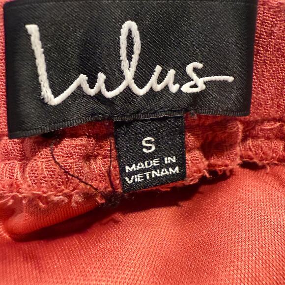 Lulus Lost in Paradise Rusty Rose Maxi Dress Open Back Small Wedding Vacation - Picture 7 of 10